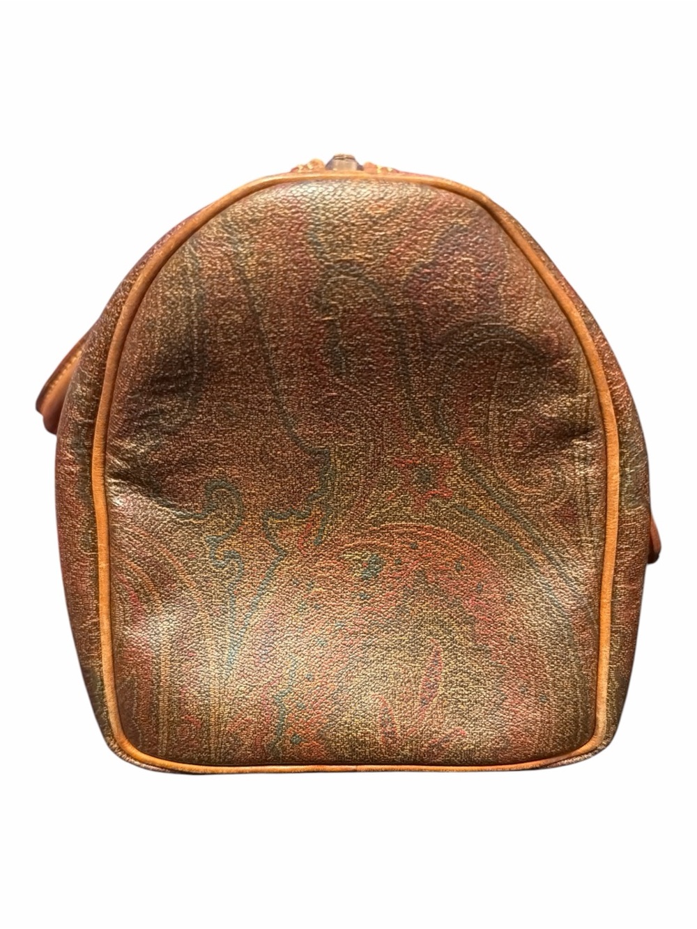 Vintage ETRO Milano Paisley Coated Canvas Boston Bag w/ Lock&Key - Full Set 1991 - Picture 2 of 8